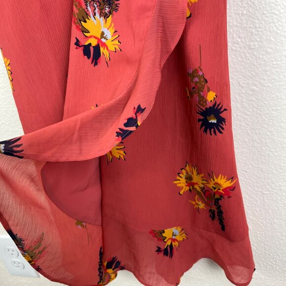 Madewell Posy Cactus Short Sleeve Mini Ruffle Dress Spiced Rose Women’s Size 2 - Picture 5 of 10